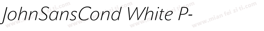 JohnSansCond White P字体转换